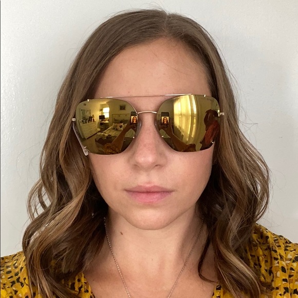 COPY - Henri Bendel Square Aviators Gold/Brown - Picture 6 of 6